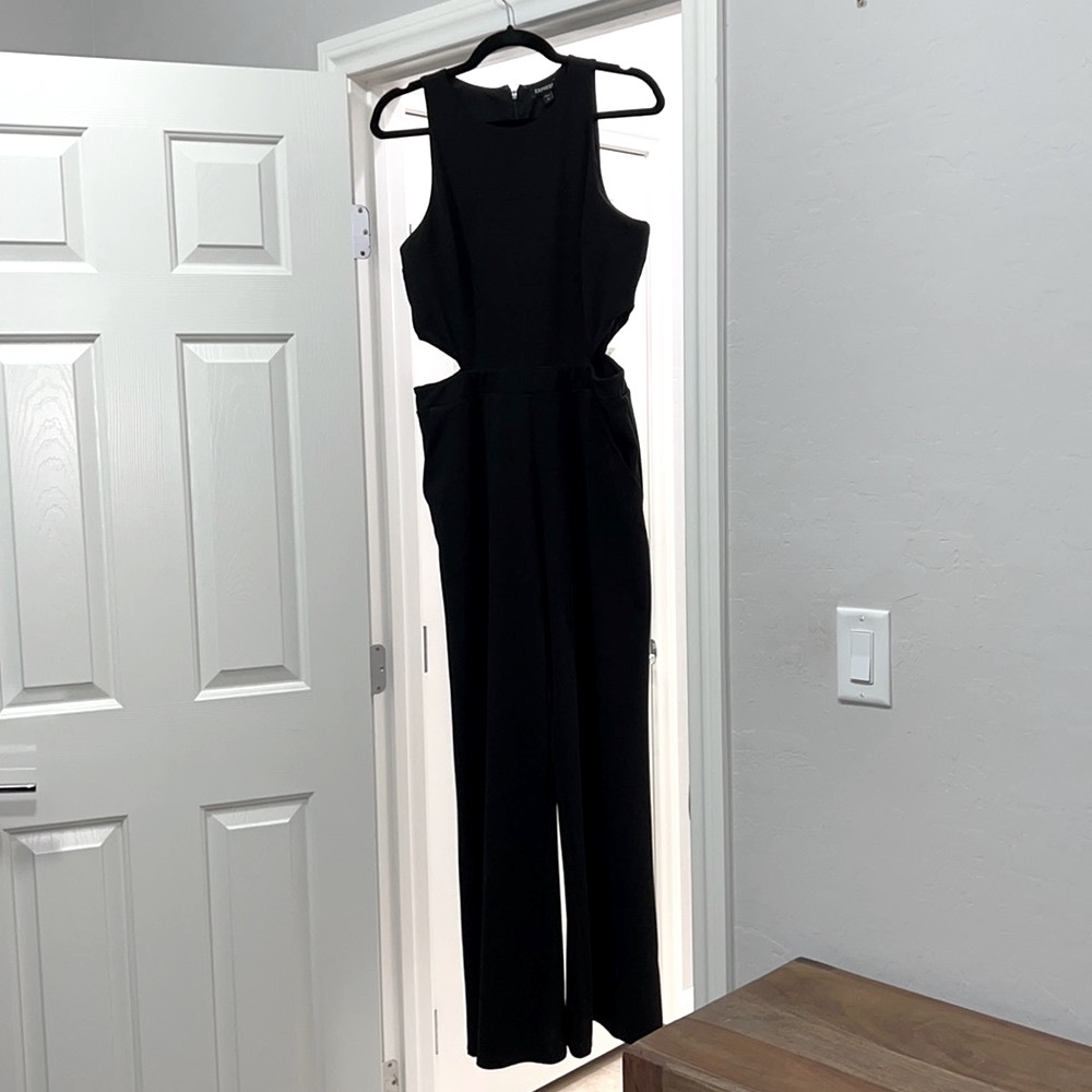 Express cut out black jumpsuit
